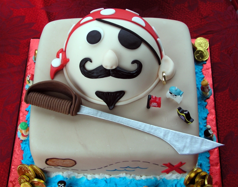 Syntymäpäiväkakku kuvaa lasten syntymäpäivä kakkuja merirosvo kakku koristelu