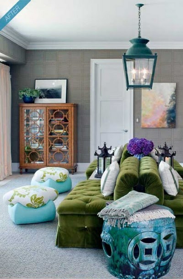 Žaliosios sofos sofos šoninis stalas