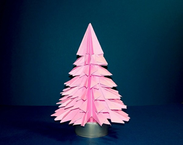 Grønne gran træ Origami tinker med papir