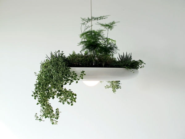 Green plants light pictures chandelier flowerpot design