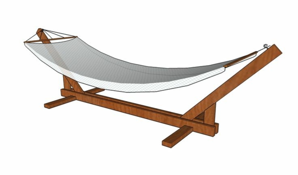 Hangmat zelf frame hout met traditionele stand