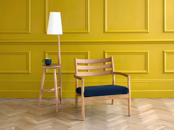 Habitat mobilier de lemn scaun podea lampă mobilier din lemn