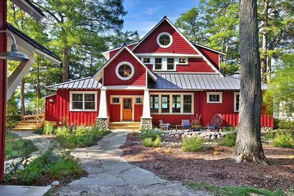 Къща боя цвят червен фасаден цвят къща