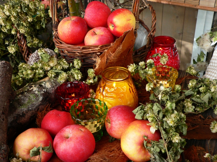 Dioses paganos y manzanas de salto de Acción de Gracias