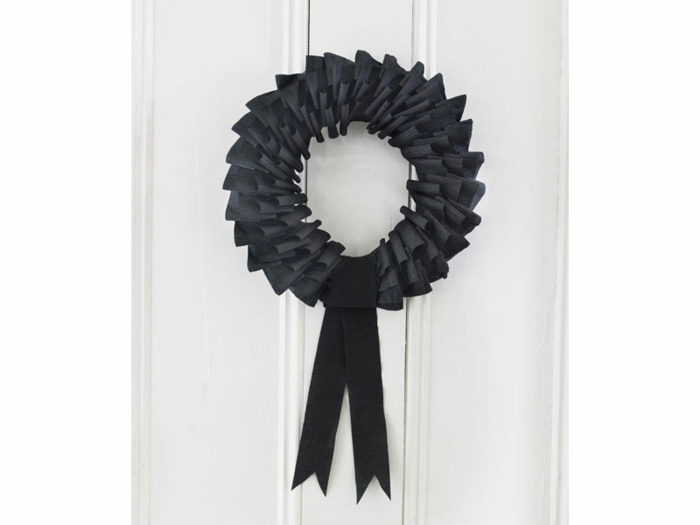 Helloween deco wreath black