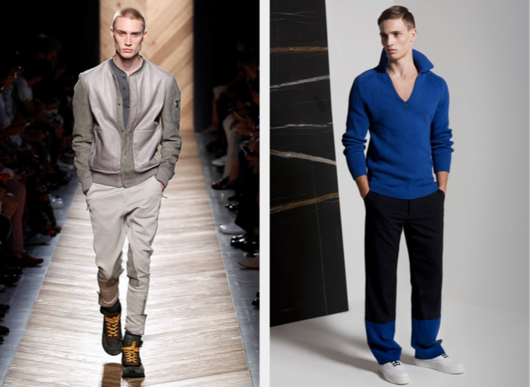 Мъжките панталони тенденции модерни панталони текущи модния походка