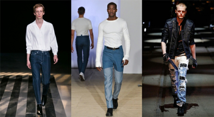 Мъжките панталони тенденции модерни панталони текущи мъже модни дънки