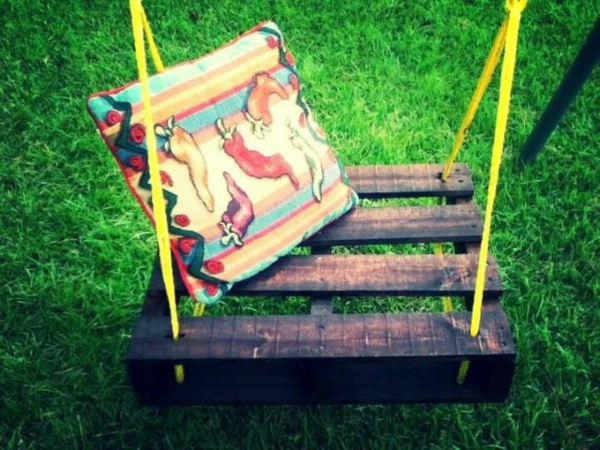 Swing din grădină din frânghie pentru scaune cu palete