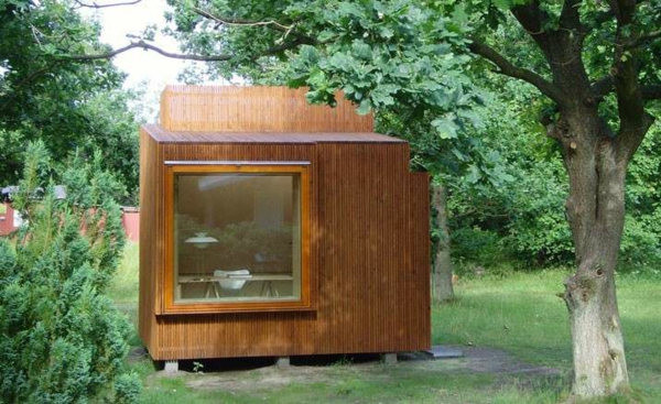 Prefab houten huis en blokhutten houten bungalowbox glas