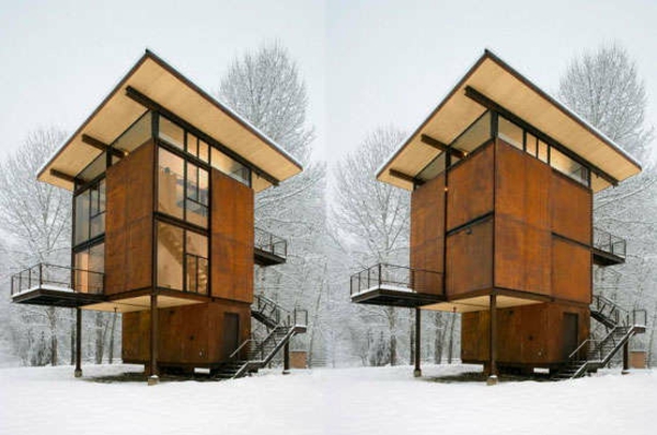 Geprefabriceerde huis houten bungalow log huizen projecten