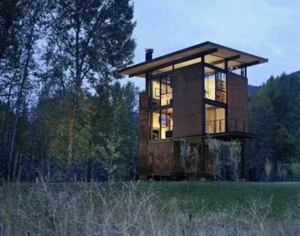 Houten bungalow hout en log huizen zon geprefabriceerde huis
