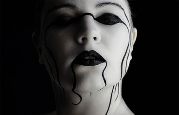 Horror ansigt make-up til Halloween masker