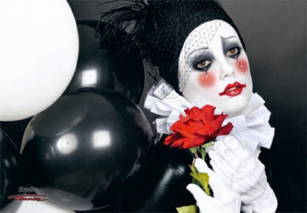 Horror ansigt make-up Halloween cirkus