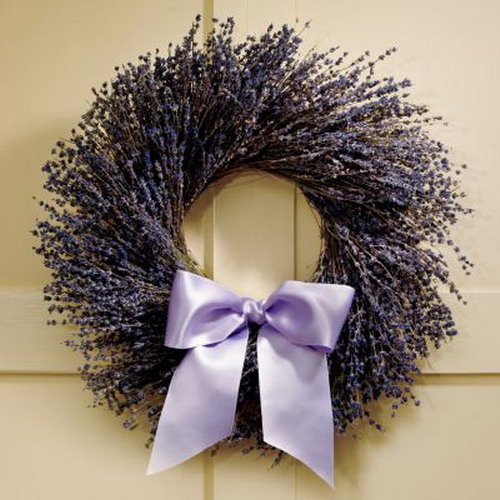 Ideas House Decoration Lavender Wreath Purple Door