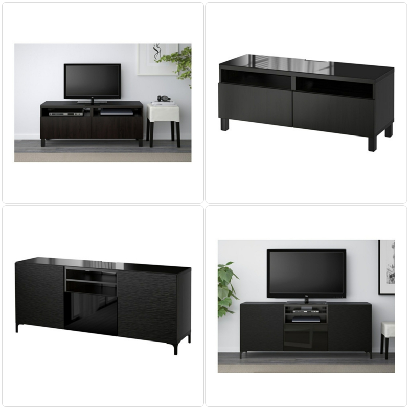 Ikea Besta furniture Ikea meuble TV noir