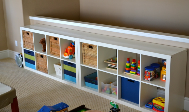 Ikea рафтове детска стая дървени рафтове идеи за съхранение пространство