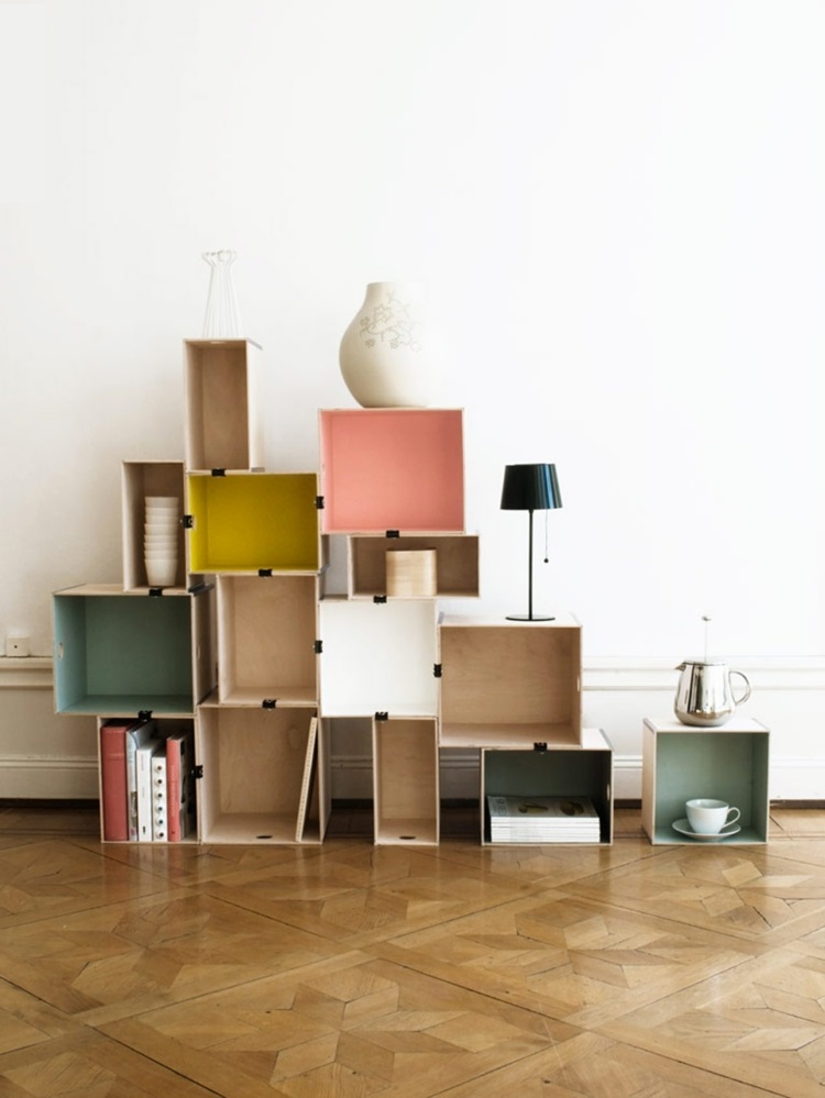 Ikea Planken Muurplanken in de woonkamer zelf maken creatieve ideeën voor interieurontwerp