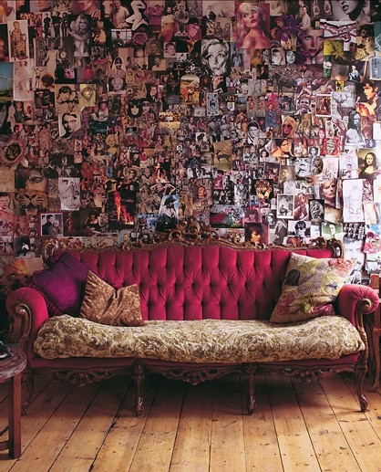 Wall dekoration inspirationer mange billeder sofa puder