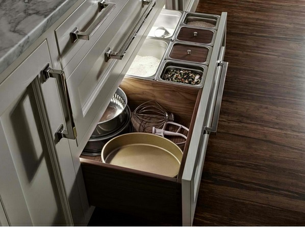 Kitchenware dishes drawer