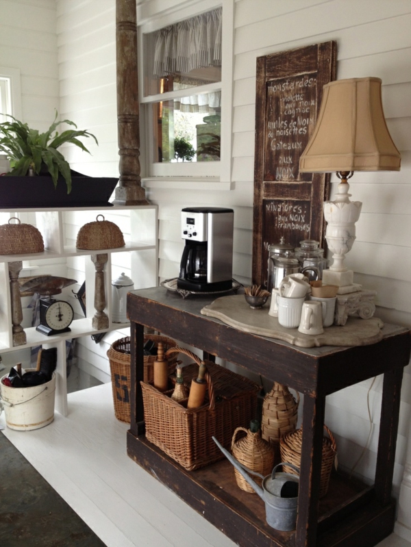 Coffee bar in your kitchen design rustic style of living