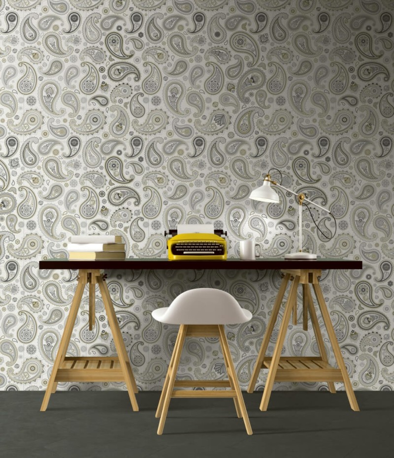 keramiske fliser med paisley mønster ideer væg fliser
