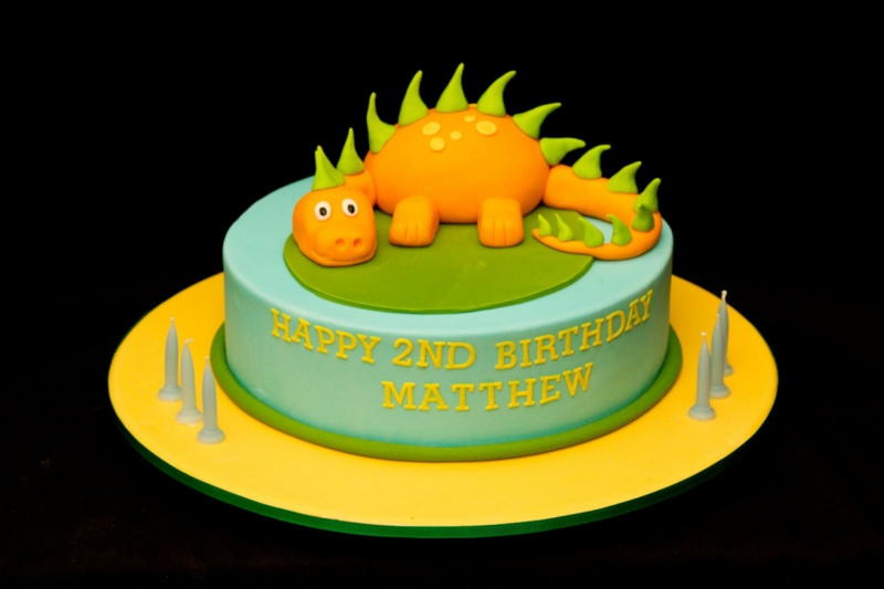 Børne fødselsdagskage billeder dinosaur kage dekoration