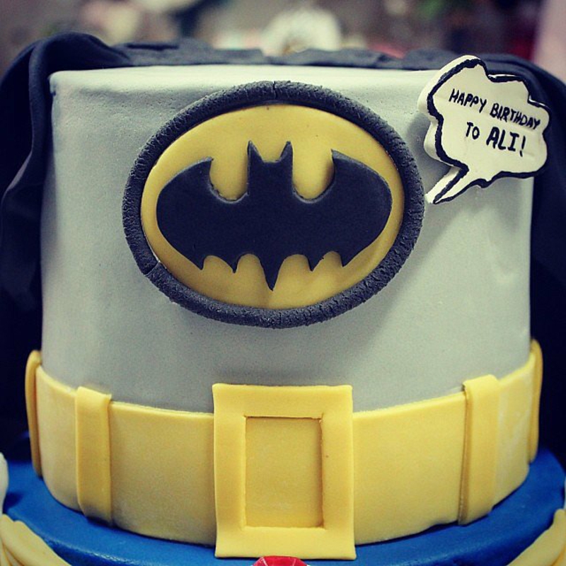 Vaikų tortas dekoravimas gimtadienio tortas nuotraukas Batmanas