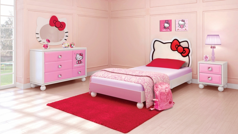 苗圃女孩苗圃时尚Hello Kitty女孩的房间