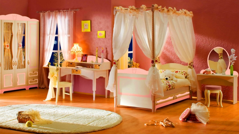 Детска стая дизайн момиче стая легло балдахин