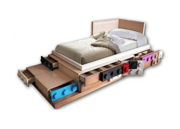детска стая в дизайна на ЛЕГО стил декор легло