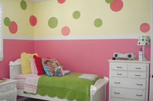 ontwerp schoolbord kleurrijke dressoir Nursery verf muur design idee