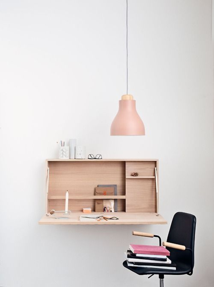 Plegable escritorio pequeño hogar oficina configurar armario
