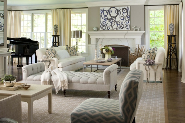 Klassiske møbler til stuen luksus skorstenssofa