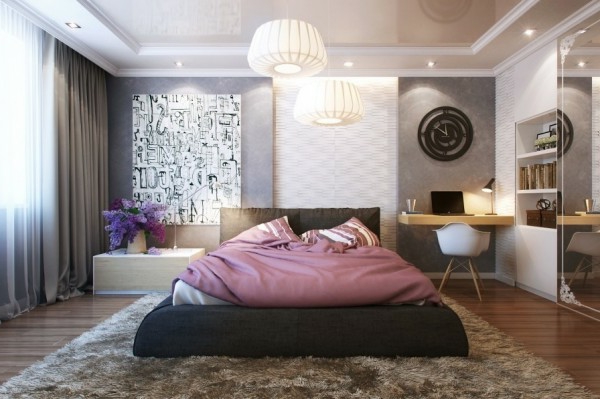 卧室现代柔软的地毯乌克兰设计师