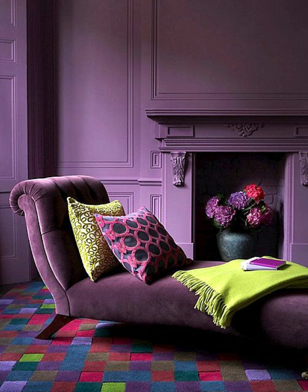 Συνδυασμοί χρώματα τοίχων μοβ χρώματα κρεβατοκάμαρα