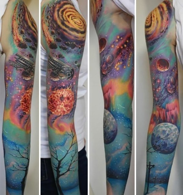 Cosmos Tattoo Original & amp; Motyvai spalvingi