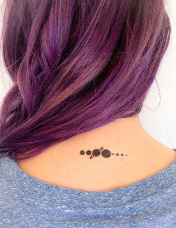 Cosmos Tattoo Purple Hair Alkuperäinen & amp; Motit liikkuvat