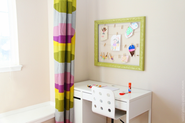 Kuschelecke i børnehave farverige gardiner