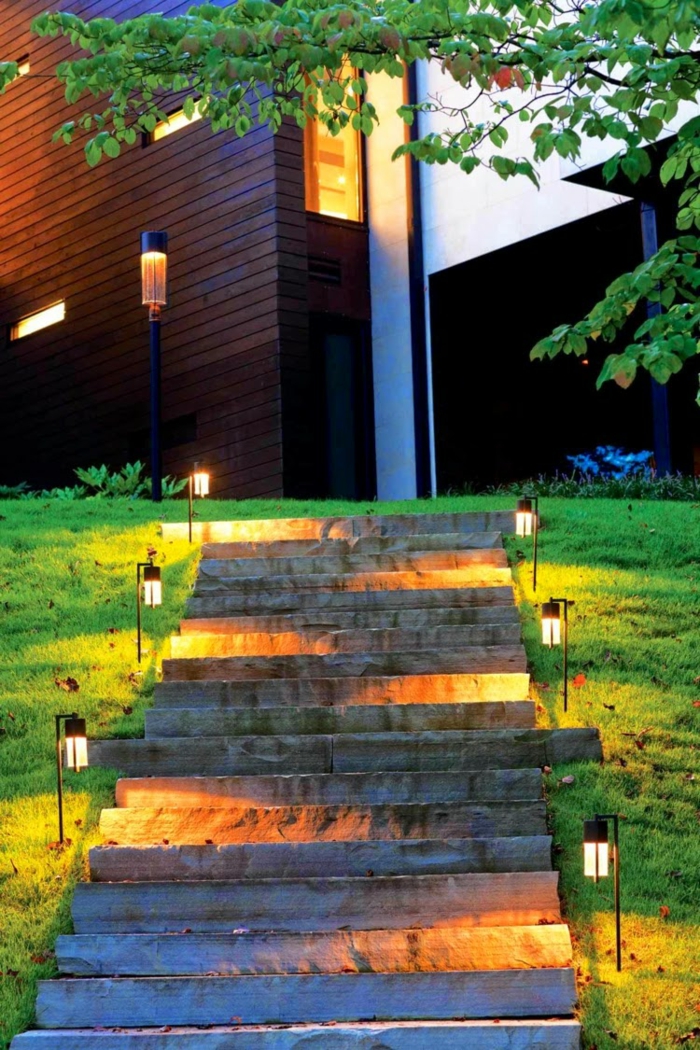 Iluminación de jardín Iluminación LED Escaleras de jardín