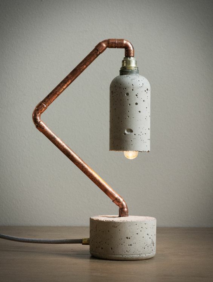 Lampen zelf maken doe-lampen uit beton en buizen
