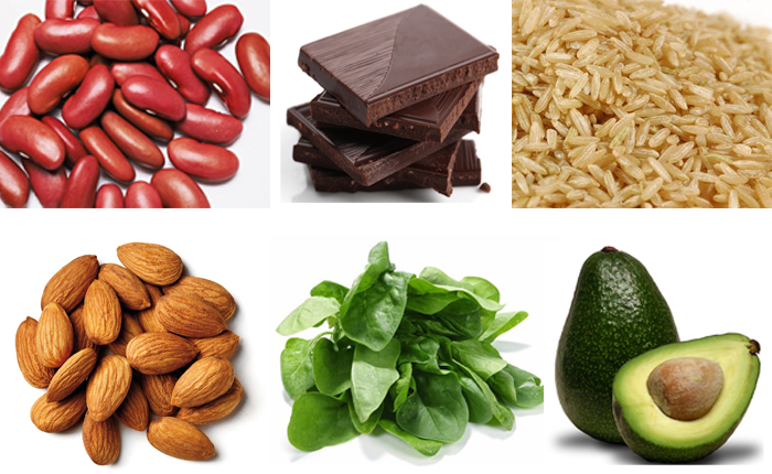 Food with magnesium combination
