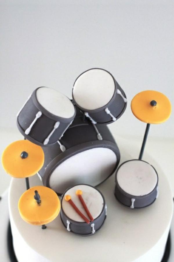 Heerlijke taarten drumt muziek