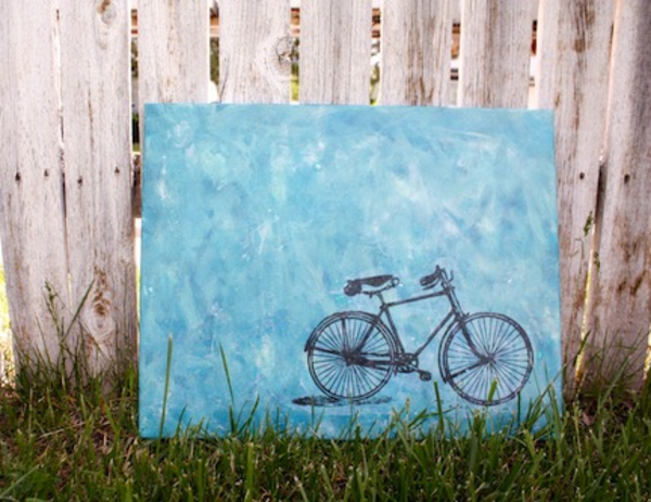 Maak je eigen canvas-foto's diy fiets