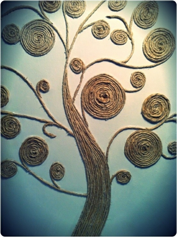قماش فن تصميم DIY شجرة حبل