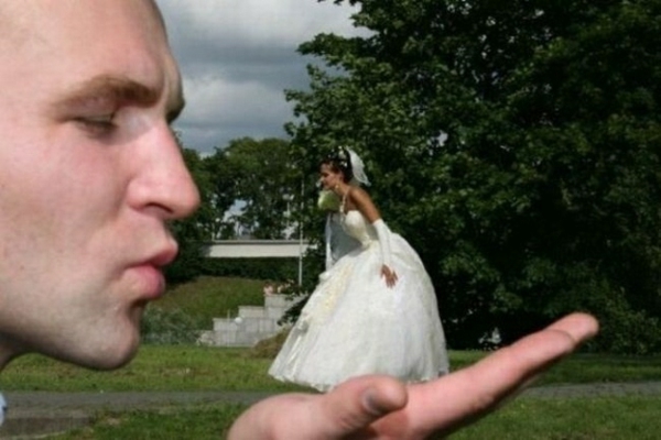Morsomt design bryllup bilder ideer visuell illusjon