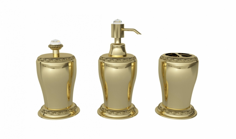 Πολυτελή Αξεσουάρ Μπάνιου Gold Dispenser Soap Dispenser Εγκατάσταση Μπάνιου