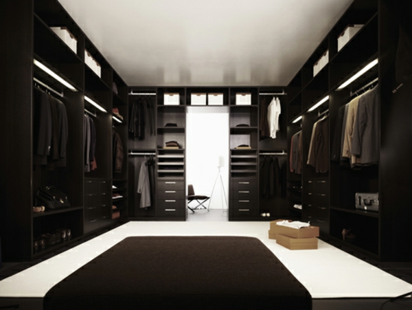 Armoire de luxe classique dressing noir