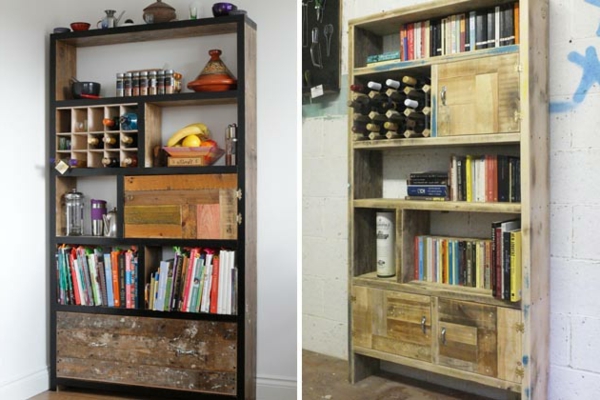 Cabinet furniture made of europallets