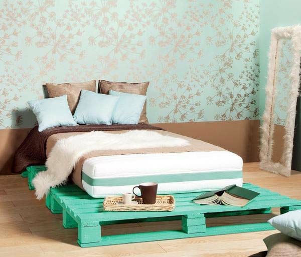 bed slaapkamer uropaletten geschilderd lakbed