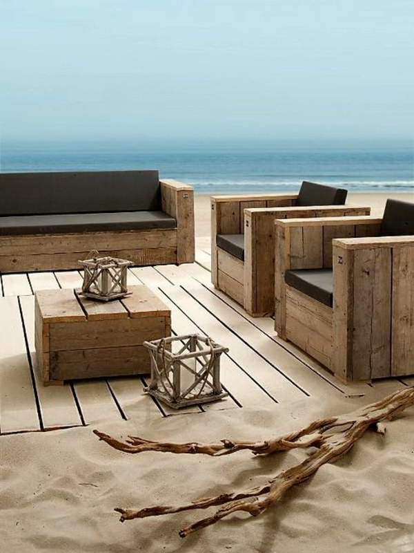 Meubles en europalettes de mer meubles de jardin méditerranéens
